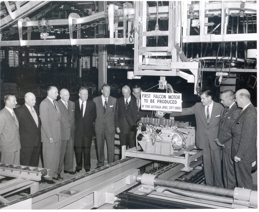 The first Falcon motor to be produced April 29, 1960. The first Falcon motor to be produced April 29, 1960.